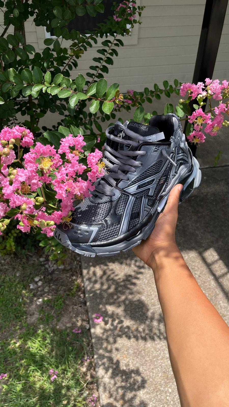 PKGoden Balenciaga 7th Runner All Black Gray 677402 W3RB2 1515 review feedback from whatsapp 01