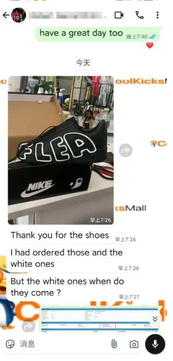 PKGoden  Air Force 1 Low Cactus Plant Flea Market Black,DC4457-001 review feedback from whatsapp customer 00