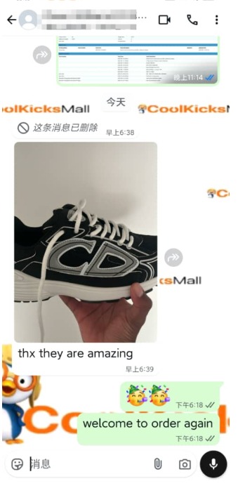 PKGoden Dior B30 Light Grey Sneakers Black Coffee Color 3SN279ZND-H969 review feeback from whatsapp customer 00