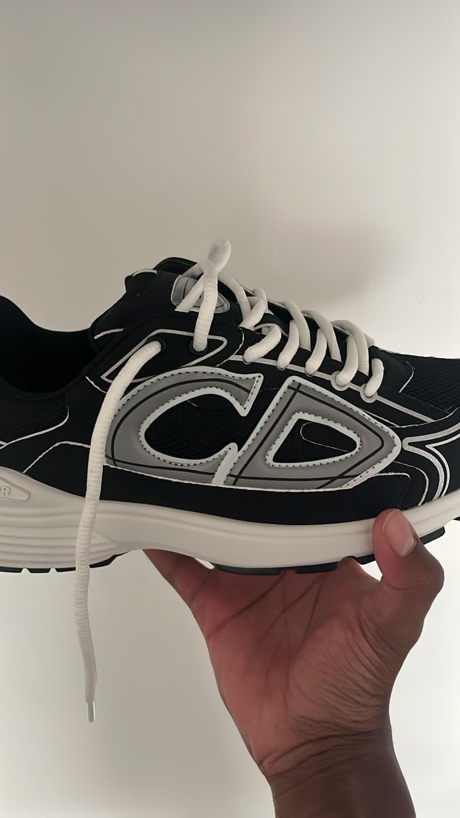 PKGoden Dior B30 Light Grey Sneakers Black Coffee Color 3SN279ZND-H969 review feeback from whatsapp customer 01