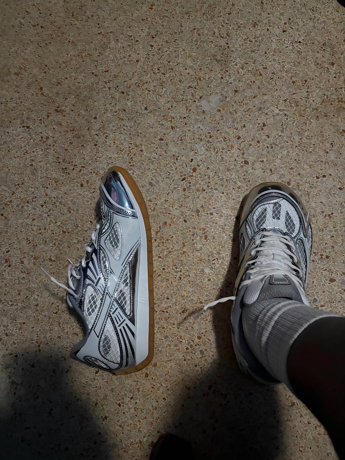 PKGoden Bottega Veneta Orbit low cut casual running shoes Silver review Brentin Hedgeman