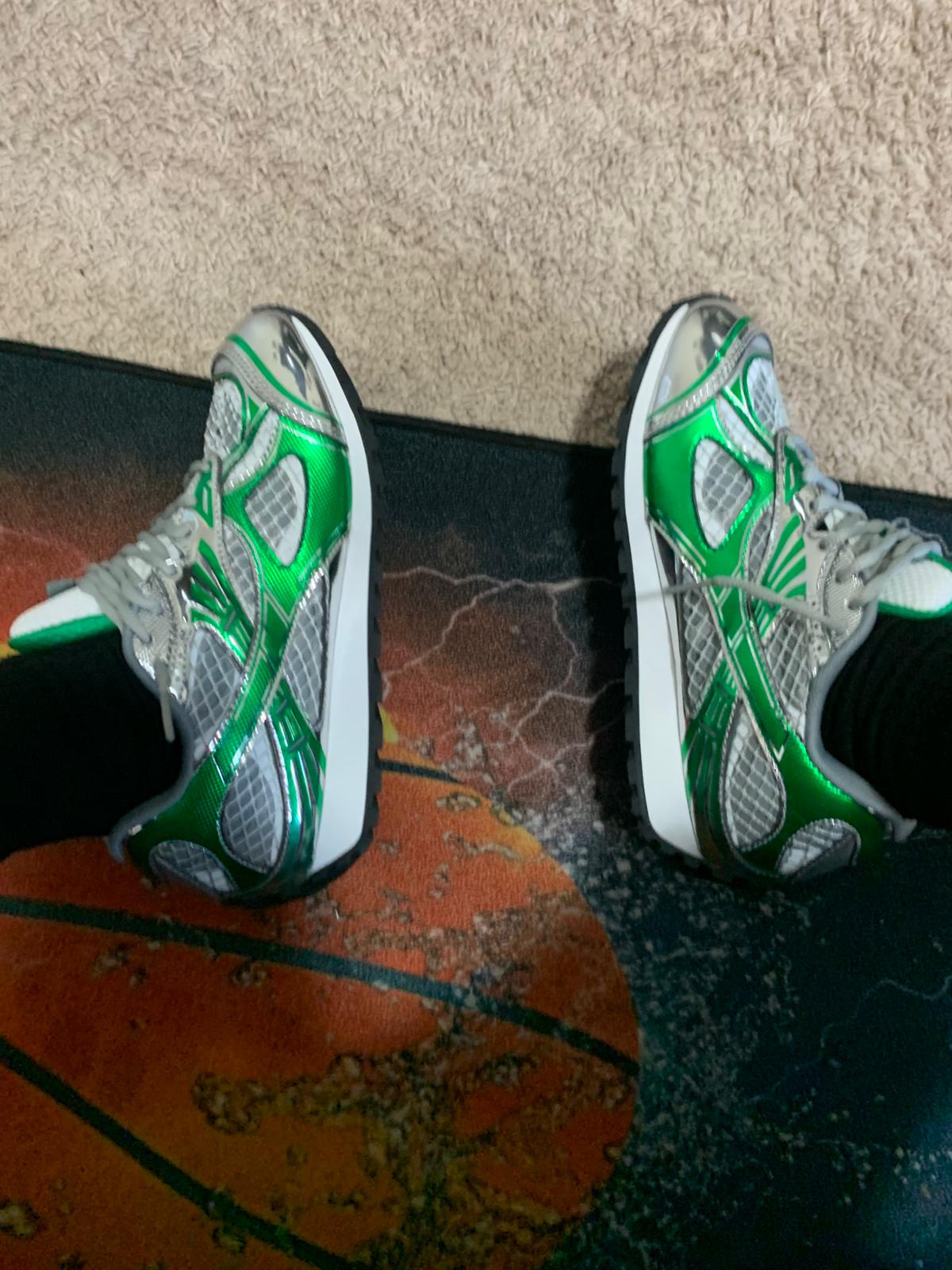 PKGoden Bottega Veneta Orbit low cut casual running shoes Green review 2