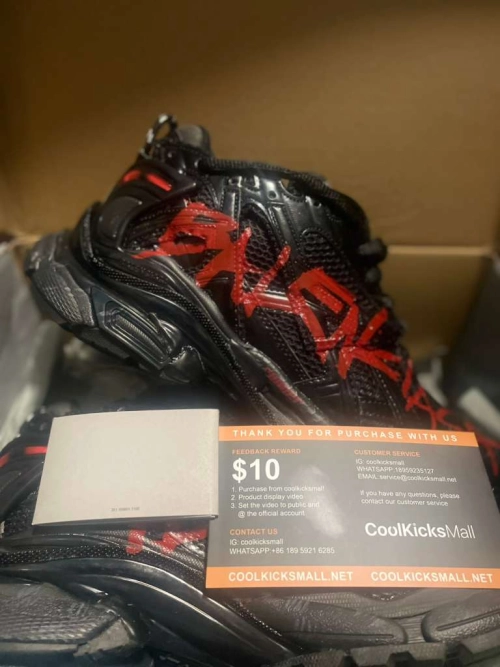 PKGoden Balenciaga Runner Black And Red Characters 677402 W3RB1 0102  review 