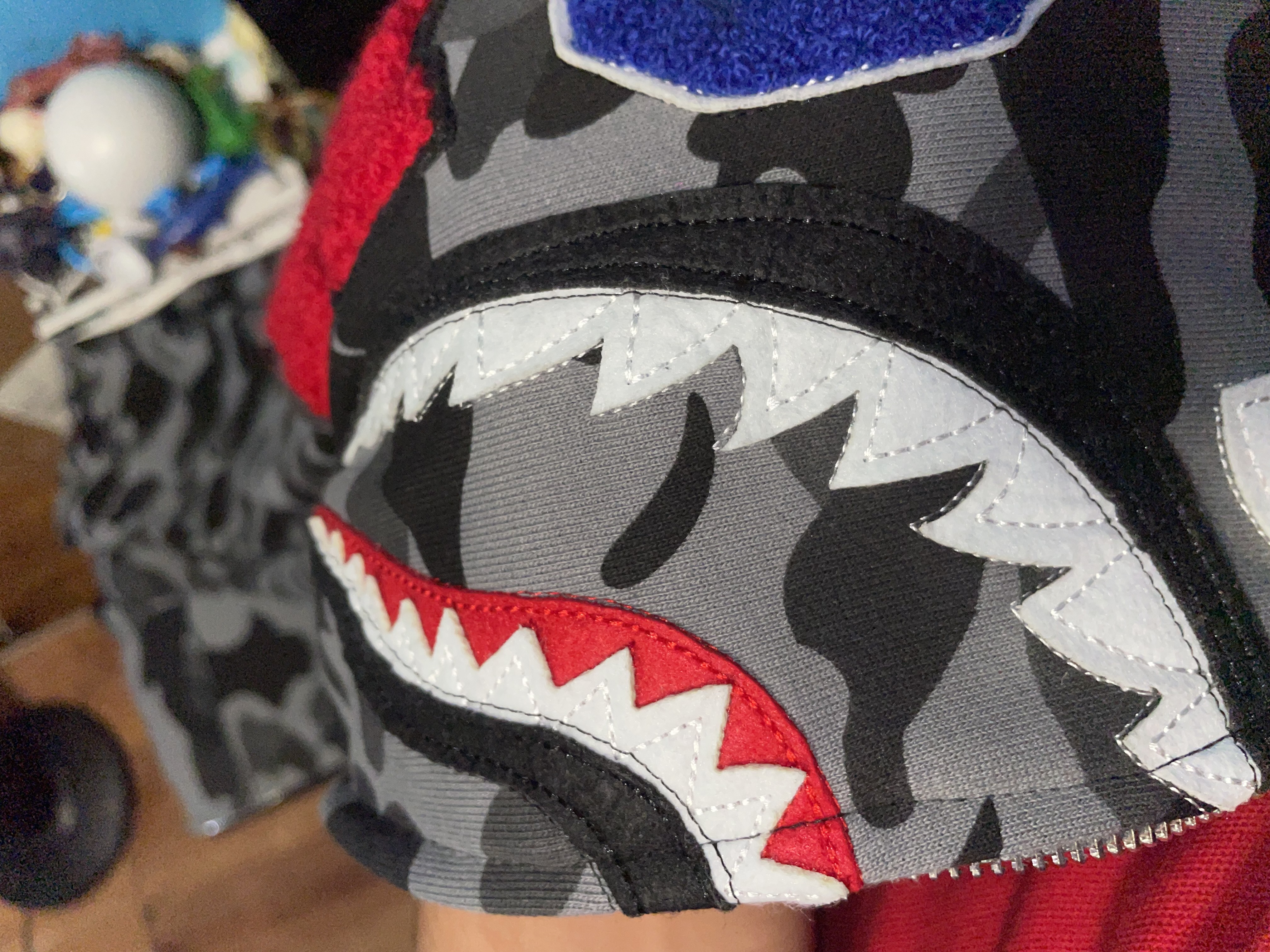 BAPE Grid Camo Shark Full Zip Hoodie Black review daviddd 03
