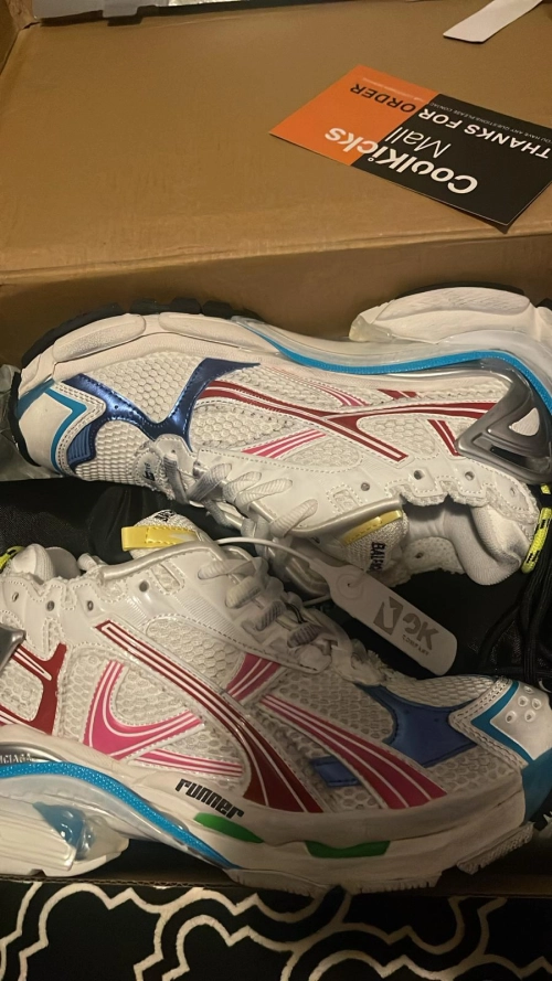 PKGoden Balenciaga Runner Sneaker White Multi-Color 772774 W3RBW 9645 review 
