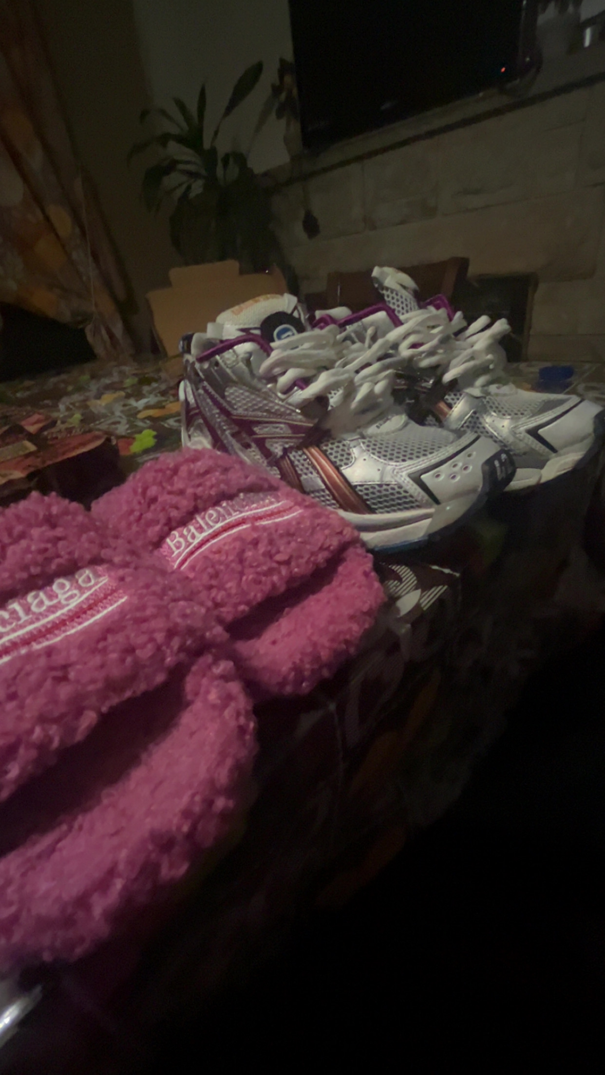 Flash sale| PKGoden Balenciaga 7th Runner Silver Purple 677403W3RB68123 review josue