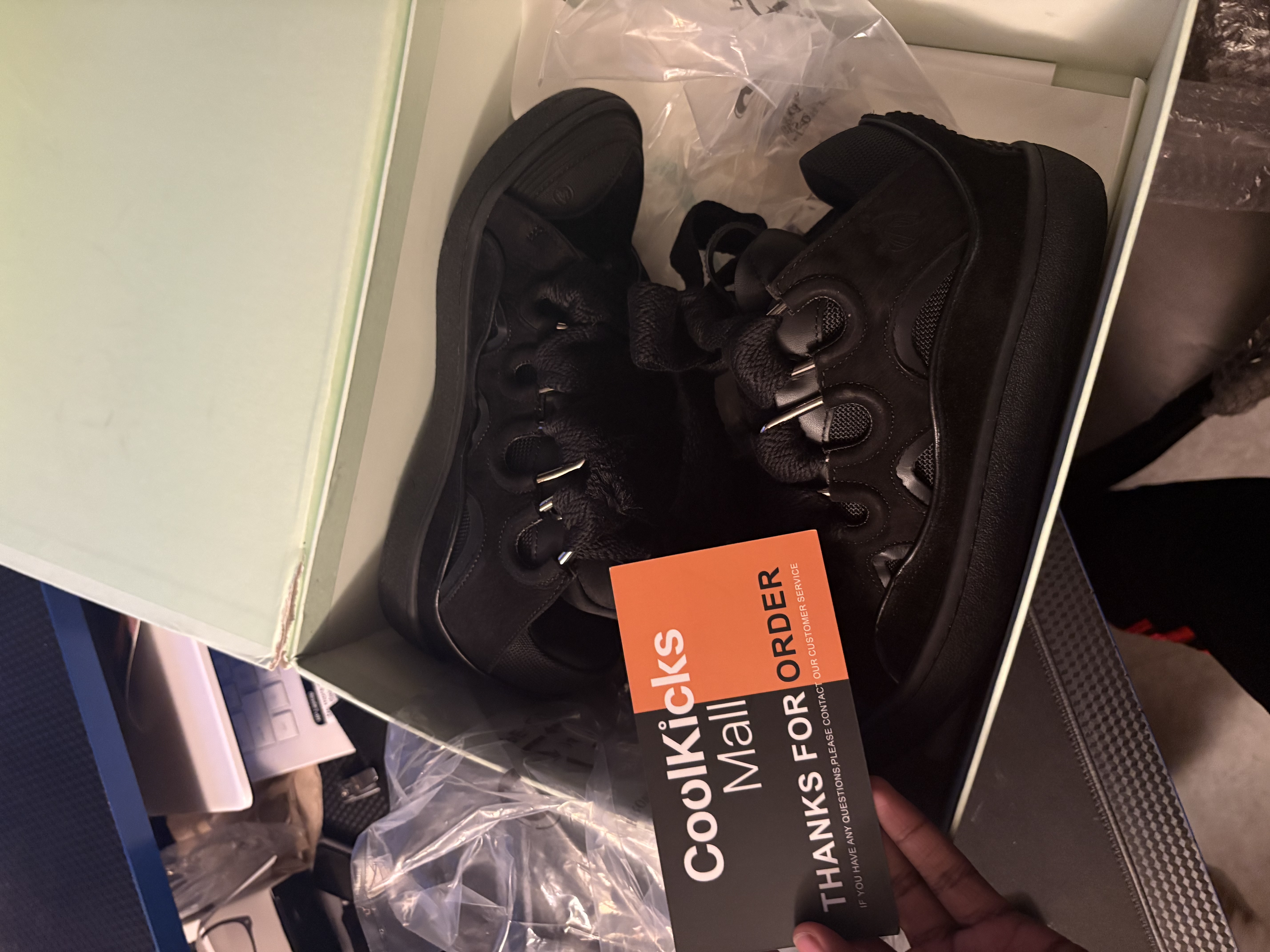 Flash sale | PKGoden Lanvin Leather Curb Triple Black review Ky 00