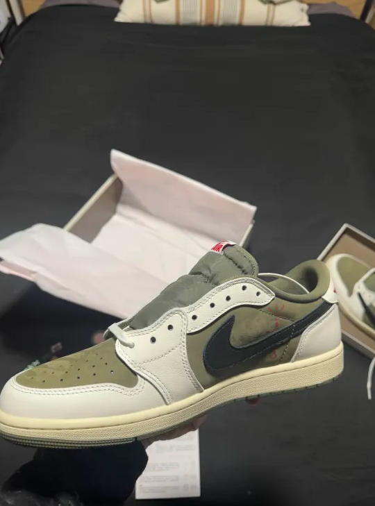 PKGoden Air Jordan 1 Retro Low GET Travis Scott Olive,DM7866-200 review 0