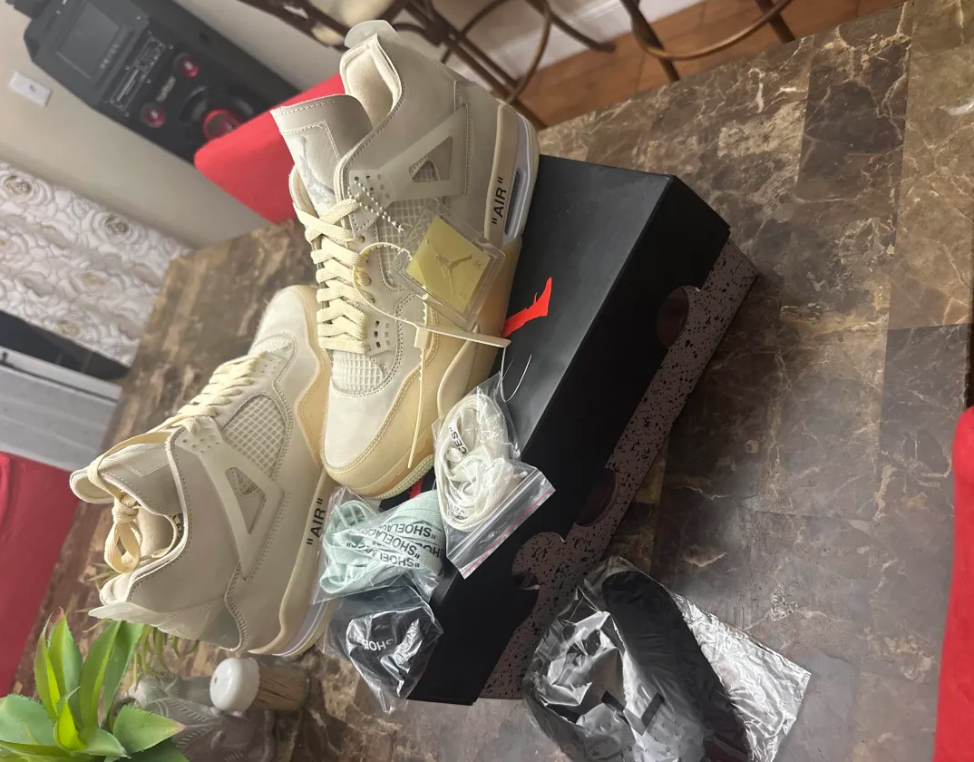 PKGoden Air Jordan 4 Retro Off-White Sail, CV9388-100 review 0