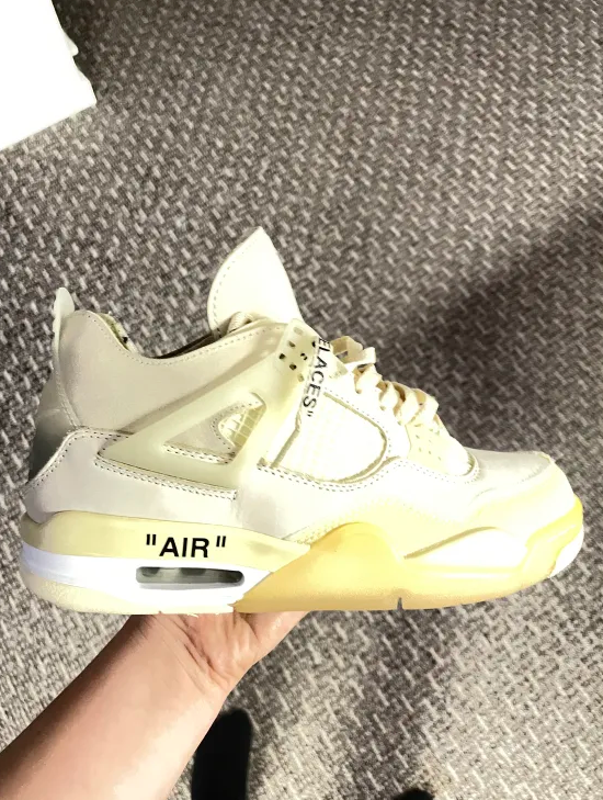 PKGoden Air Jordan 4 Retro Off-White Sail, CV9388-100 review 1