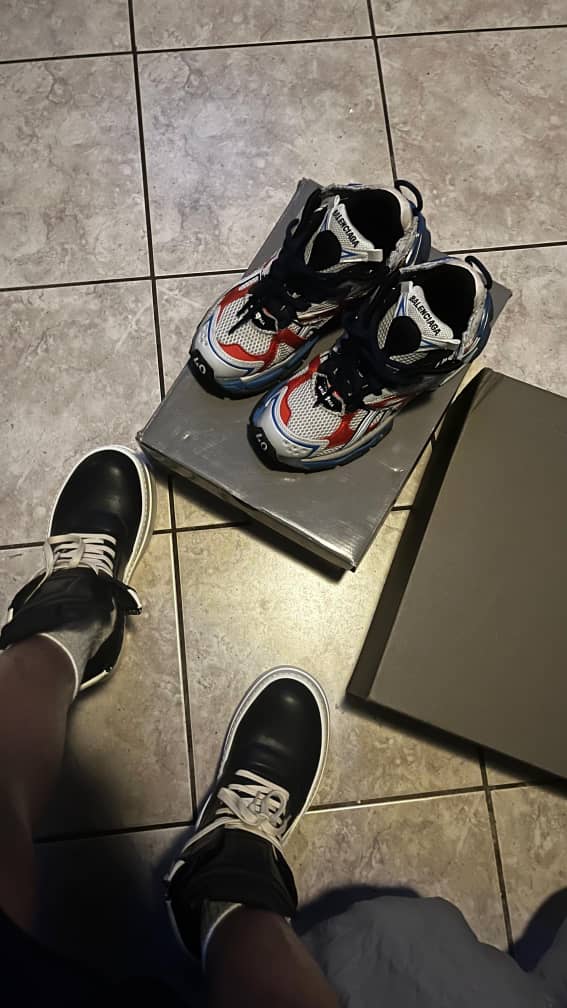 PKGoden Balenciaga 7th Runner White Blue Orange 677402 W3RB6 1264 review 1