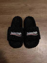 Balenciaga Furry Slide Black/White/Pink/Grey/Red/Green/Blue review 0