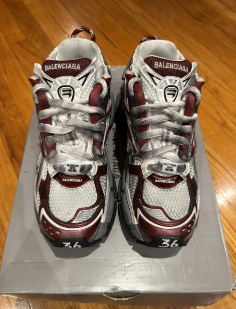 PKGoden Balenciaga Runner White Wine Red review Weas