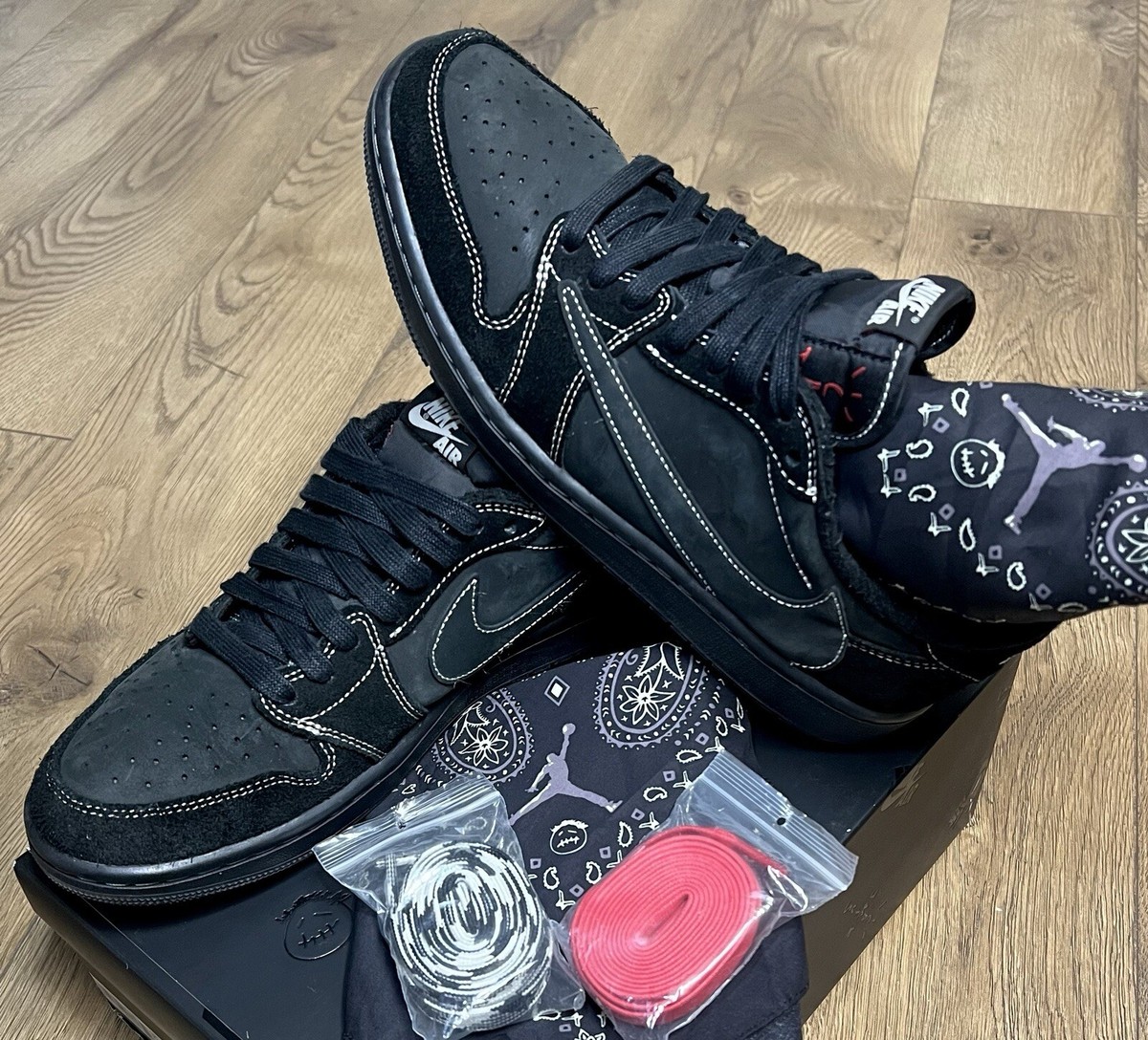 Coolkicks | PKGoden Air Jordan 1 Retro Low GET SP Travis Scott Black Phantom, DM7866-001 review 0
