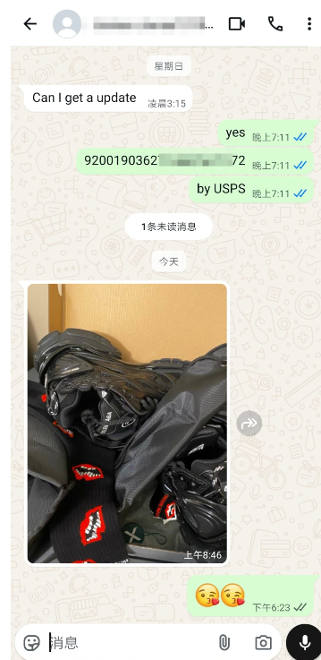 PKGoden Balenciaga Runner Black 656065W3RA11000  review feedback from whatsapp customer