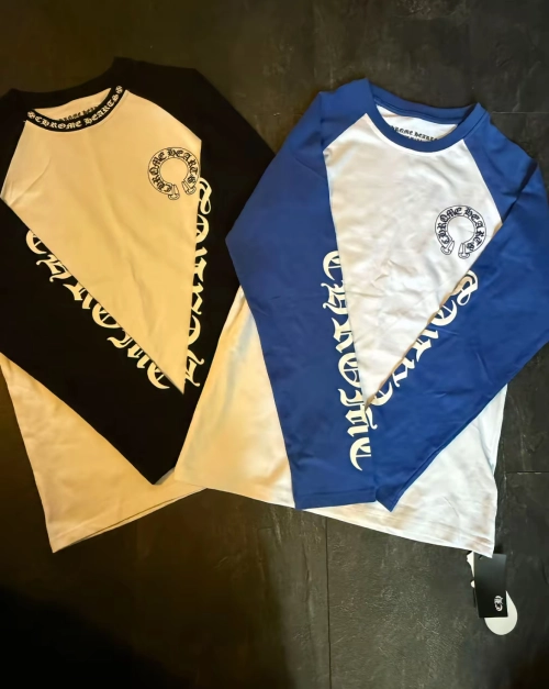 Chrome Hearts 25FW Black Label Patchwork Print Long-Sleeve T-Shirt Blue review 