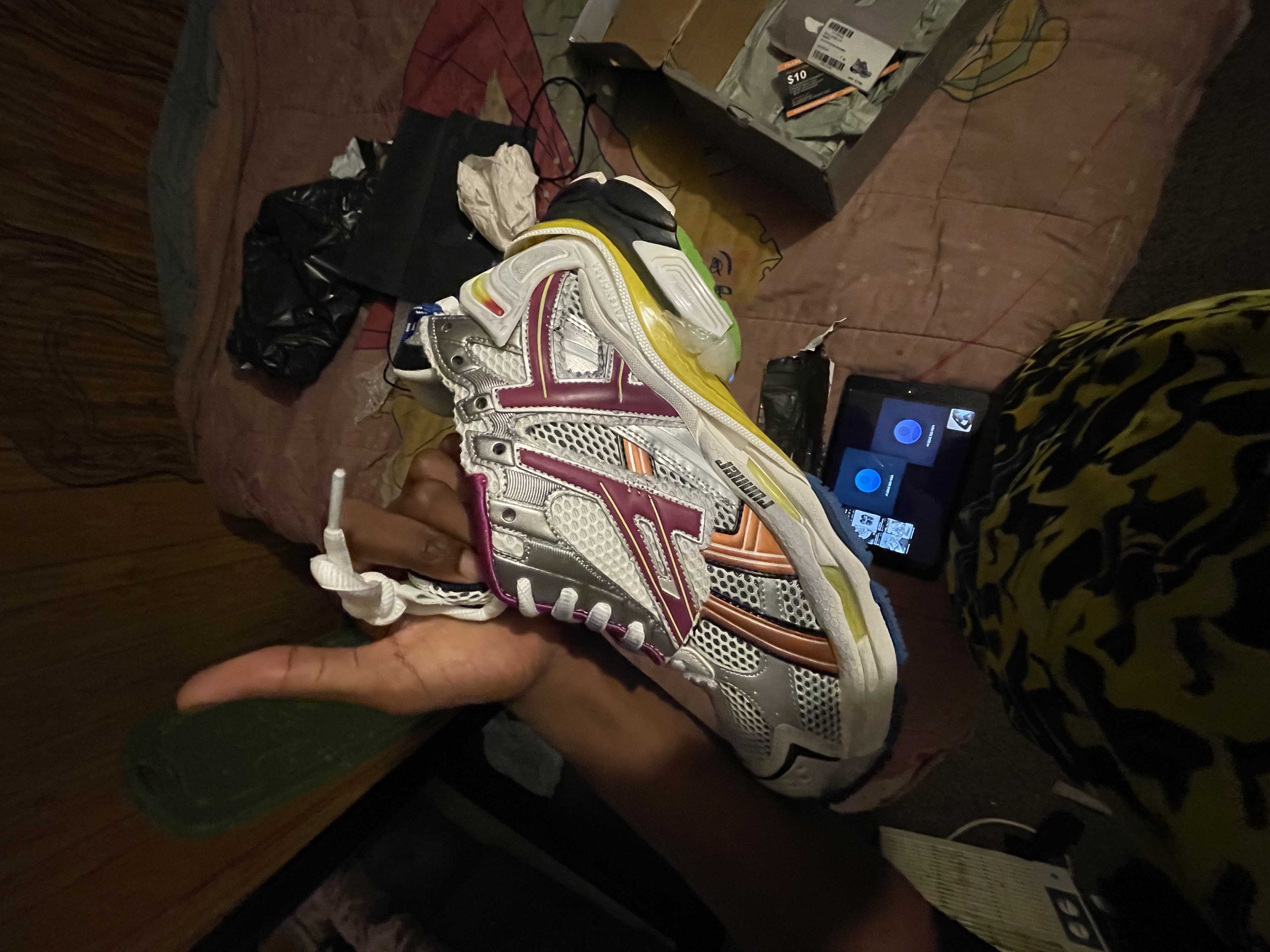 Flash sale| PKGoden Balenciaga 7th Runner Silver Purple 677403W3RB68123 review Marion 02