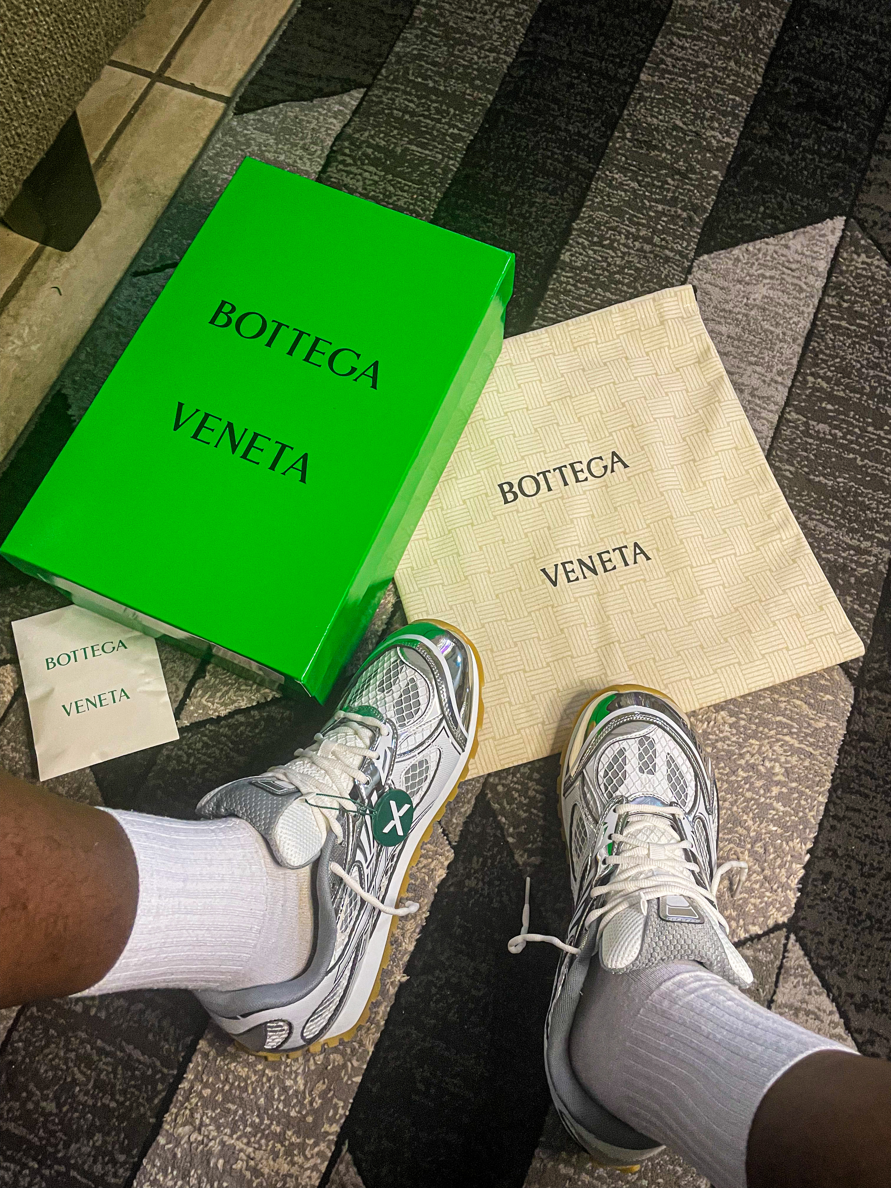 PKGoden Bottega Veneta Orbit low cut casual running shoes Silver review 0