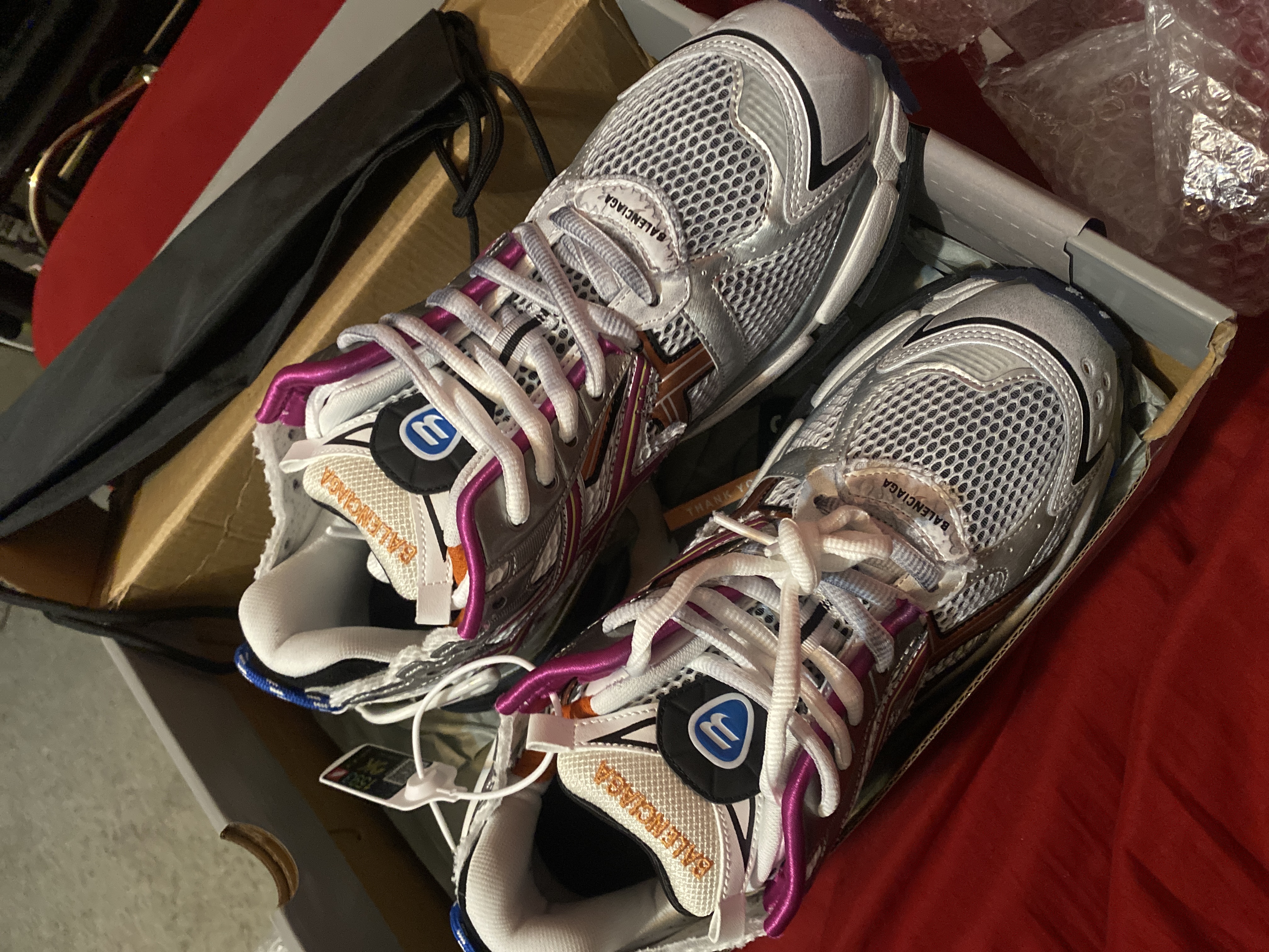Flash sale| PKGoden Balenciaga 7th Runner Silver Purple 677403W3RB68123 review Jay 00