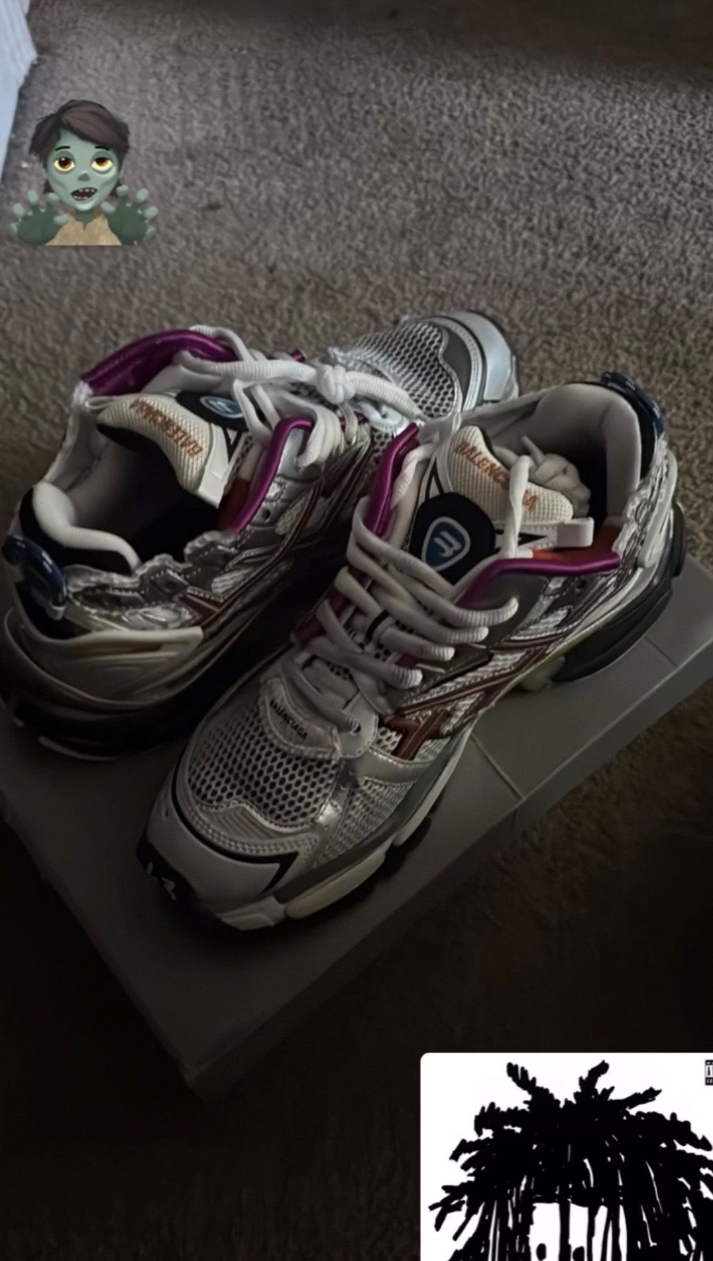 PKGoden Balenciaga 7th Runner Silver Purple 677403W3RB68123 review 0