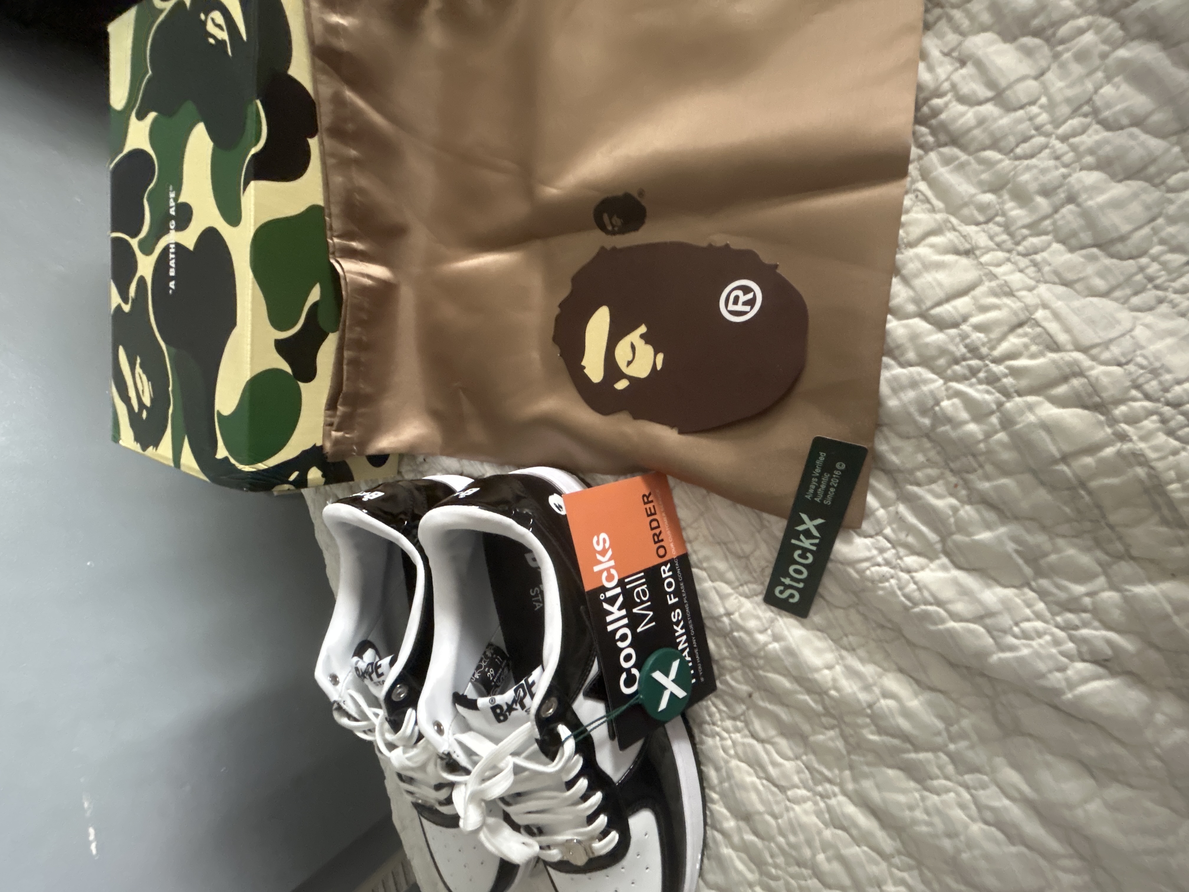 G5 A Bathing Ape Bape Sta Low Black White, 1H70-191-001 review 0
