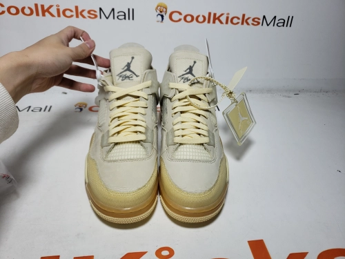 QC Picture:  PKGoden Air Jordan 4 Retro Off-White Sail, CV9388-100