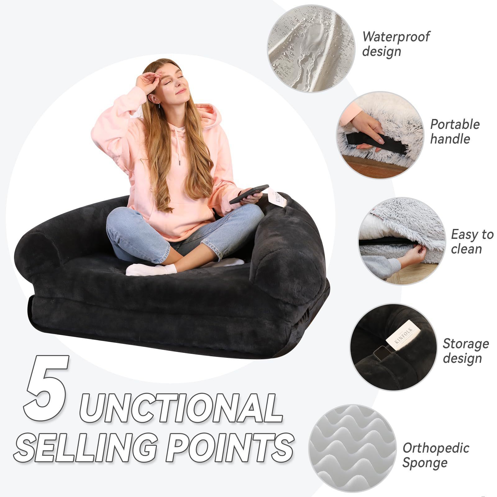 Large Dog Bed for Pet Owners:Companion Comfort