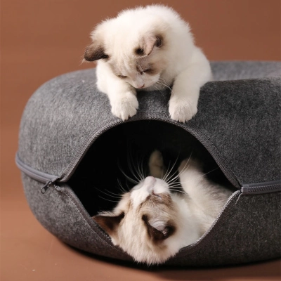 Multi-Purpose Cat Tunnel Bed: The Perfect Blend of Leisure and Play for Your Pet 02