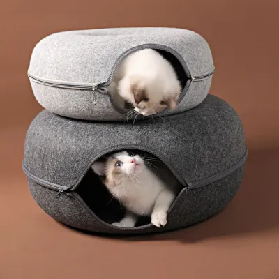 Multi-Purpose Cat Tunnel Bed: The Perfect Blend of Leisure and Play for Your Pet 01
