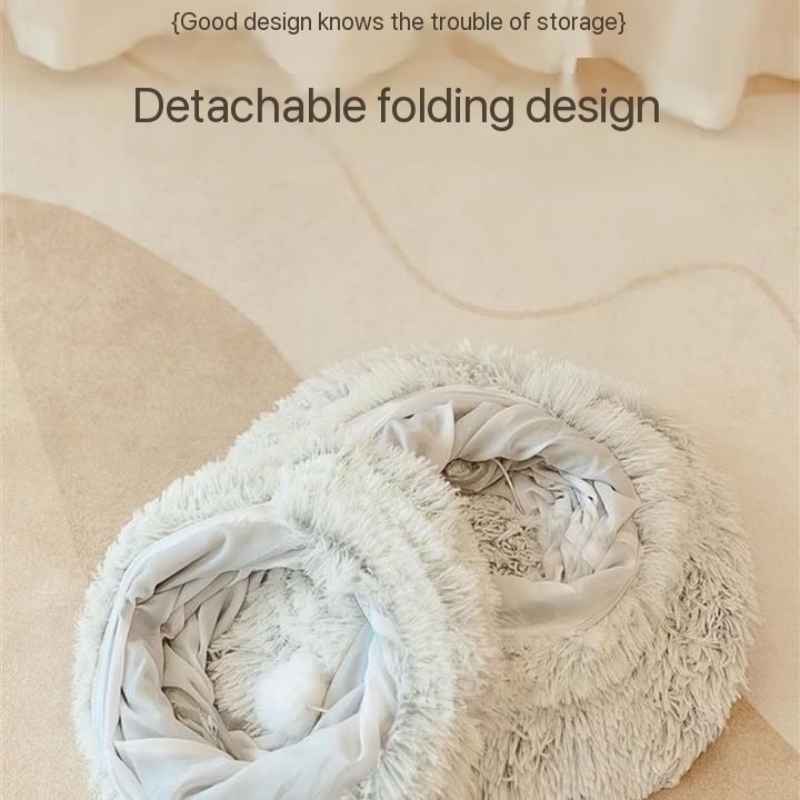 Cozy Cat Doughnut Tunnel Bed: Ultimate Feline Comfort