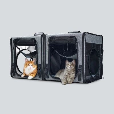 Double Cat Dog Travel Tunnel Bag 01