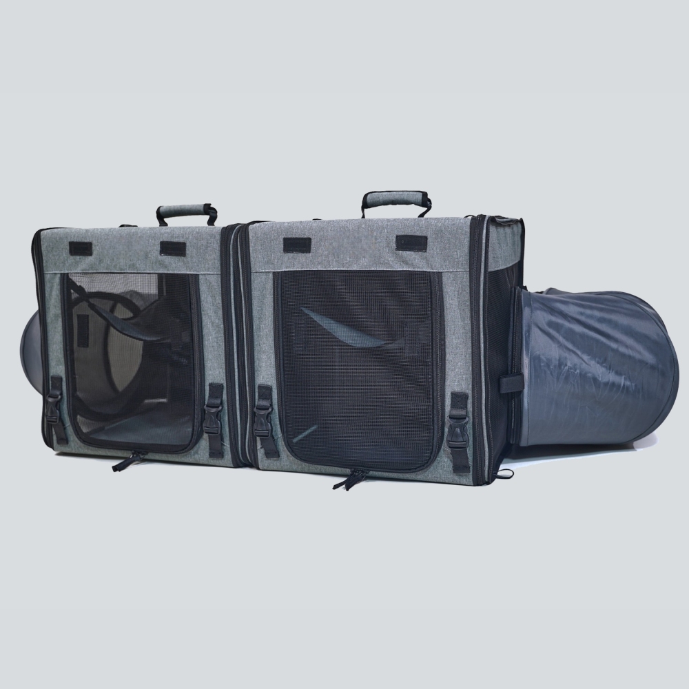 Double Cat Dog Travel Tunnel Bag