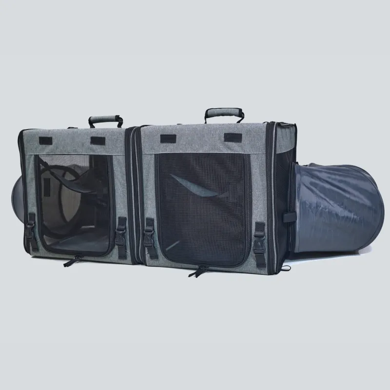 Double Cat Dog Travel Tunnel Bag