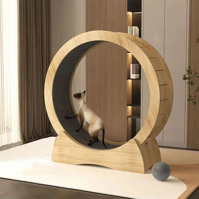 Solid Wood Quiet and Safe Pet Cat Treadmill: Your Perfect Companion for Indoor Exercises 01