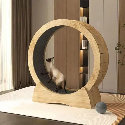 Solid Wood Quiet and Safe Pet Cat Treadmill: Your Perfect Companion for Indoor Exercises 01