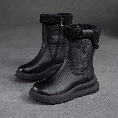 Cnkiwis Cotton Boots Black 63911-3 01