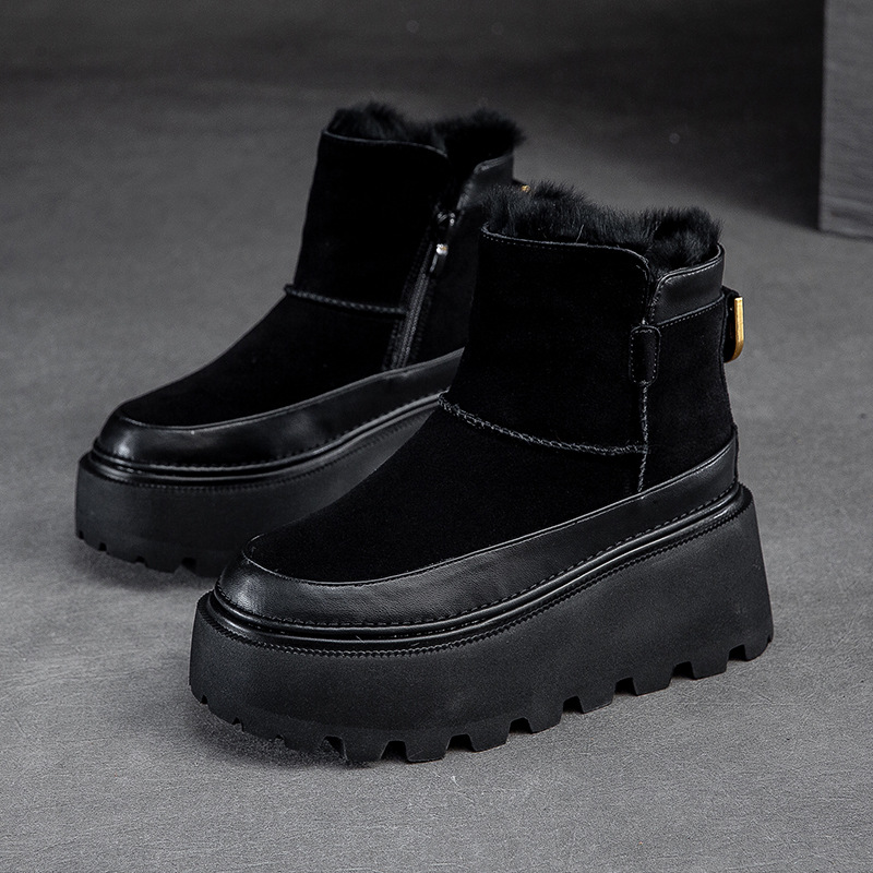 Cnkiwis Cotton Boots Black 6802