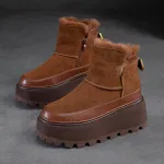 Cnkiwis Cotton Boots Dark Brown 6802