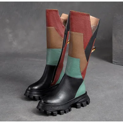 Cnkiwis Color Block Boots Black 30395 01