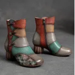 Cnkiwis Color Block Boots Gray 69555B