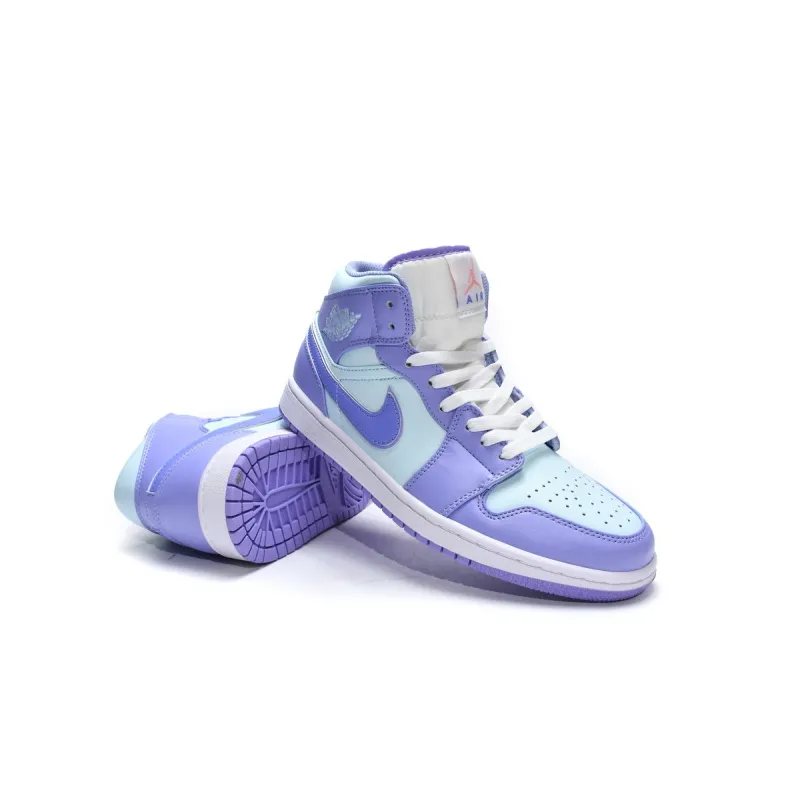 PK  Jordan 1 Mid Purple Aqua, 554724-500