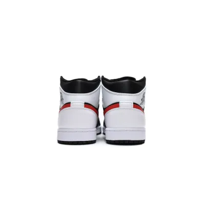 PK Jordan 1 Mid Black Chile Red White, 554724-075 02