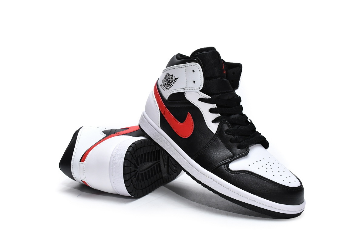 PK Jordan 1 Mid Black Chile Red White, 554724-075