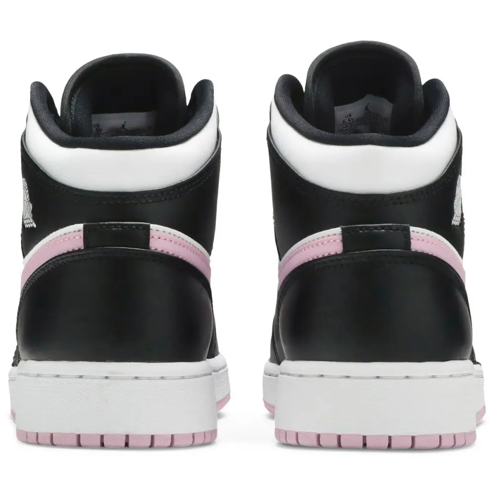 PK Jordan 1 Mid White Black Light Arctic Pink (GS), 555112-103