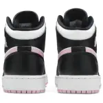 PK Jordan 1 Mid White Black Light Arctic Pink (GS), 555112-103