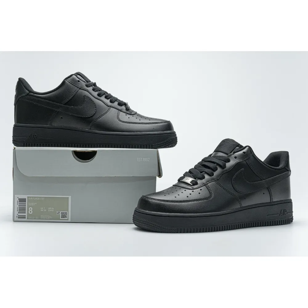 PK Air Force 1 Low '07 Black Black, 315122-001