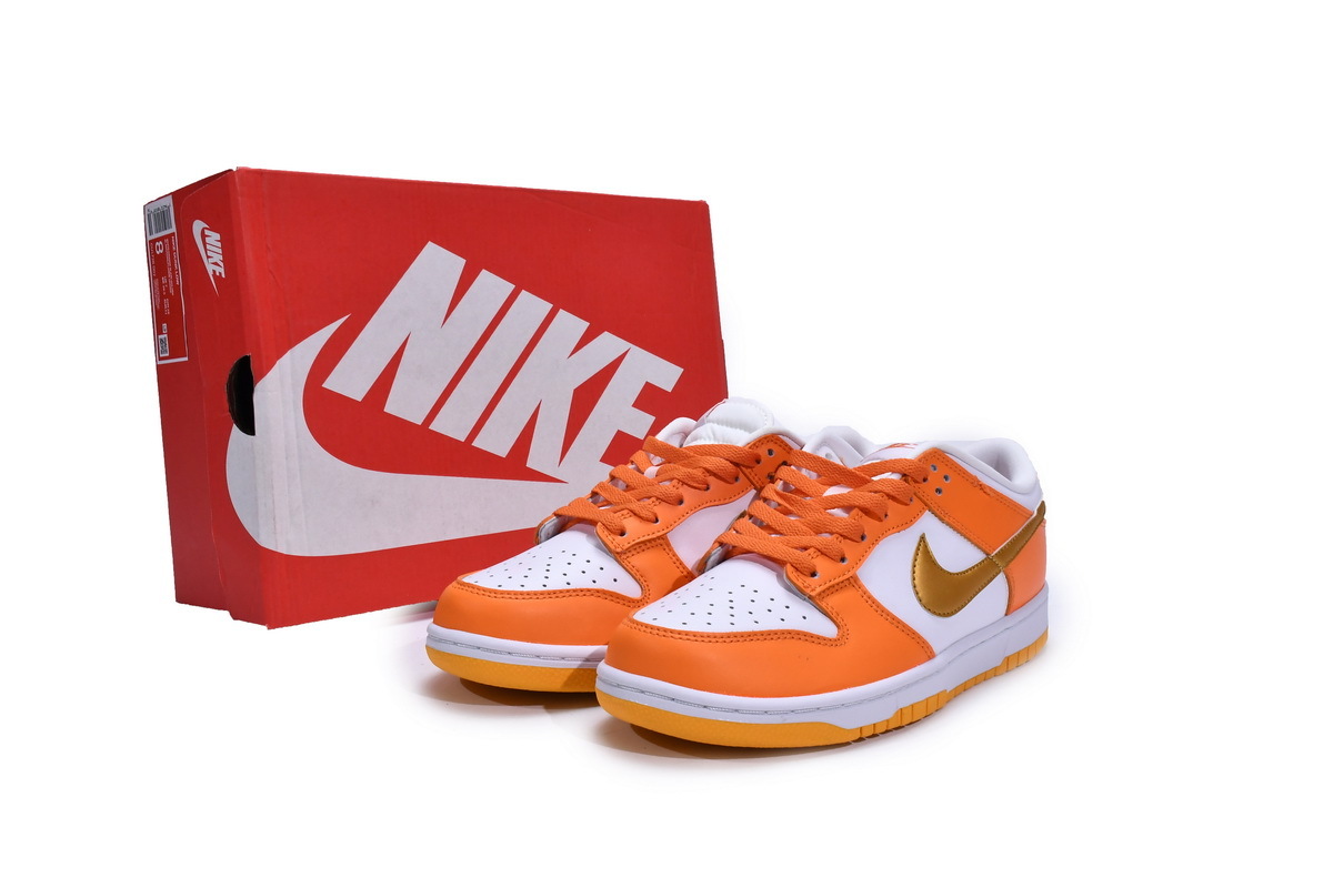 PK Dunk SB Low White/Orange Blaze-Gold, CU1726-002