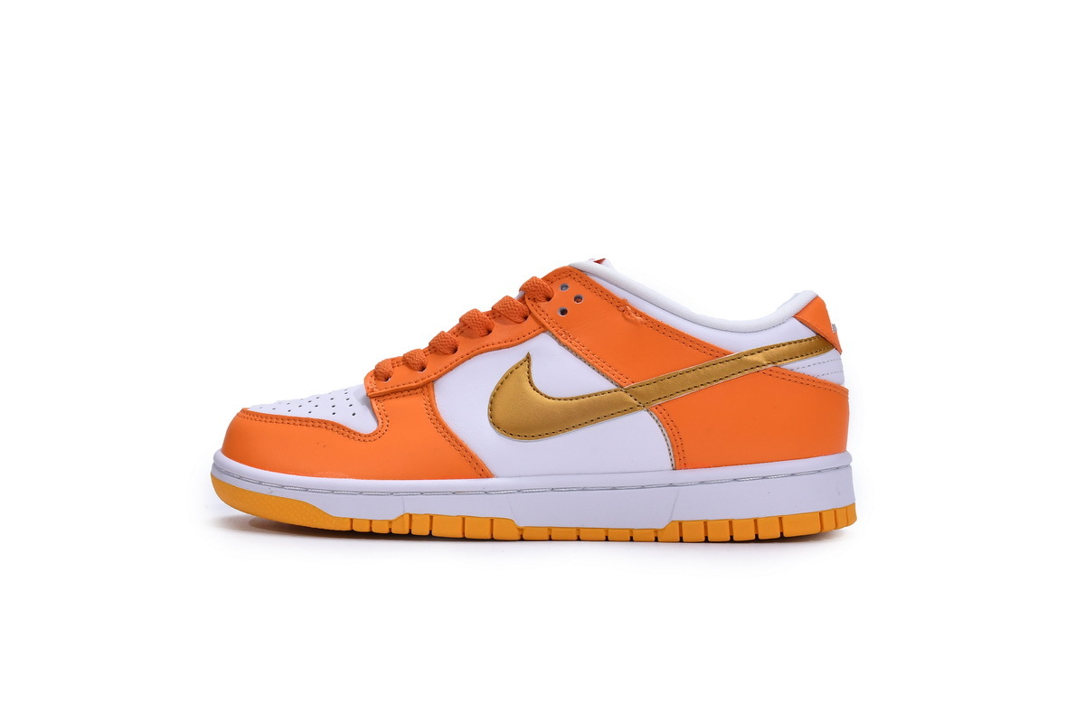 PK Dunk SB Low White/Orange Blaze-Gold, CU1726-002