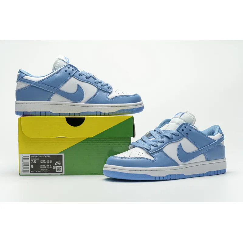 PK Dunk SB Low Pro White Blue, CU1726-600