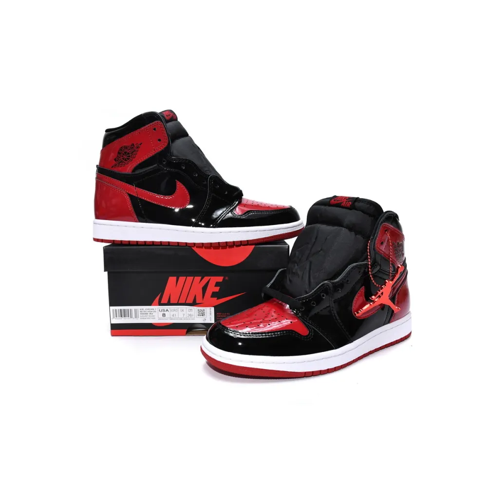 PK Jordan 1 Retro High OG Patent Bred, 555088-063